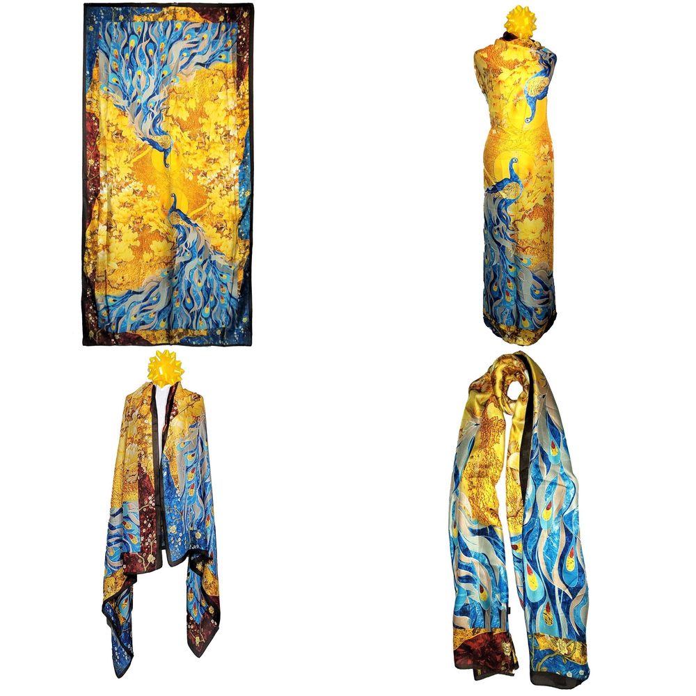 NWT Long Soft Scarf 35"x70" Rectangle Silk Feeling 100% Shawl Wrap 02161